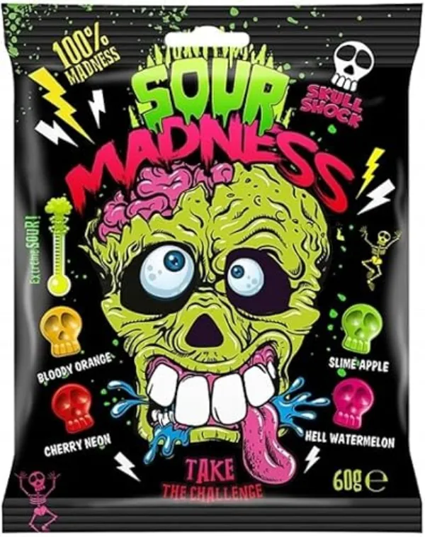 Candy People Swedish Sour Skulls bag