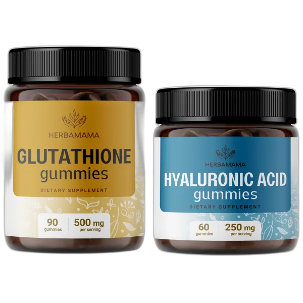Herbamama Glutathione Gummies with Hyaluronic Acid bottle