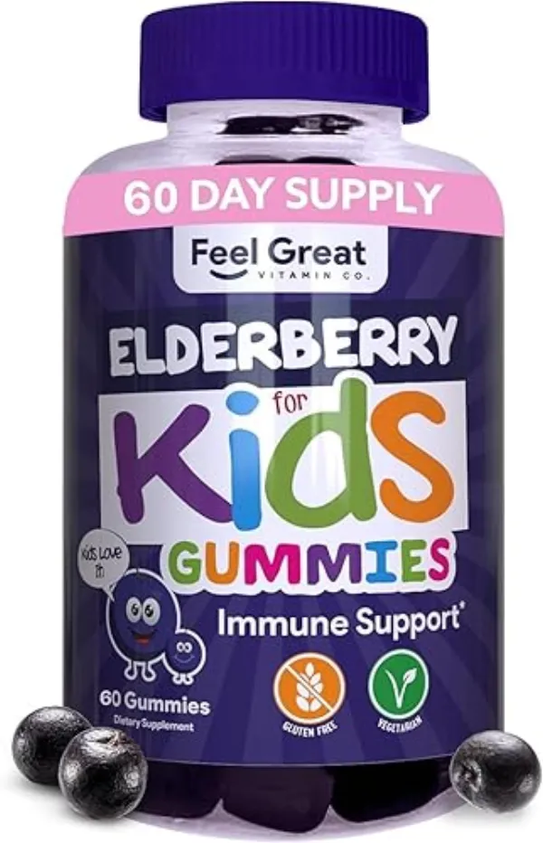 Hiya Kids Elderberry Gummies bottle
