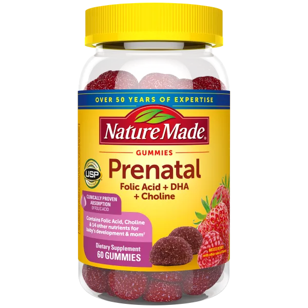 Nature Made Prenatal Multi + DHA Gummies bottle