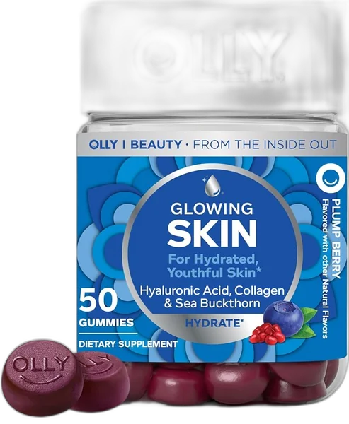 Olly Glowing Skin HA Gummies bottle