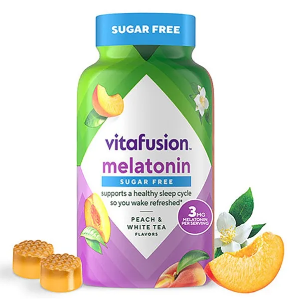 Vitafusion Max Strength melatonin gummies bottle